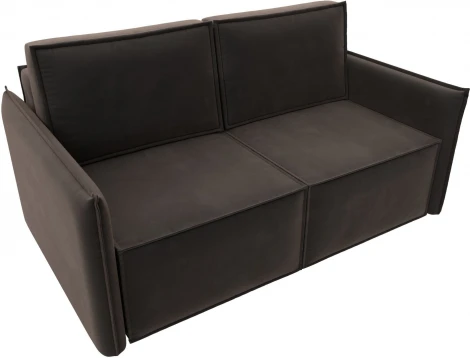 Диван прямой Либерти мини (Коричневый/Велюр) Лига Диванов арт.121897