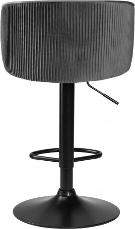 Стул барный DOBRIN DARCY BLACK (серый велюр (1922-19)) 5025_BlackBase-LM BLACK, цвет сиденья серый (1922-19), основания черное