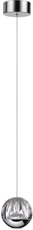 Подвесной светильник Odeon Light Sono 5100/5L хром/прозрачный/акрил "2 в 1" LED 5W 4000K (220V, на проводе, шар)