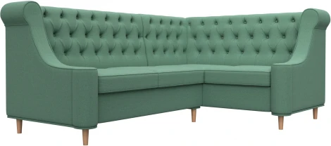 Диван кухонный угловой Бронкс правый угол (Зеленый/Рогожка) Лига Диванов арт.123822