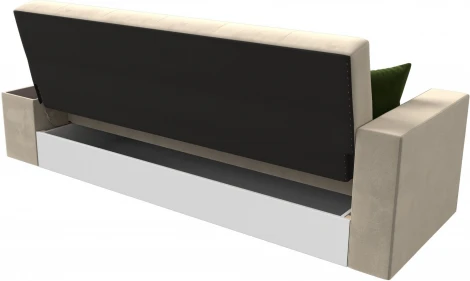 Диван-книжка Лига-020 стол справа (Бежевый,Зеленый/Микровельвет) Лига Диванов арт.118489