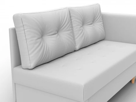 Кушетка Лига-098 (ДВП,ДСП,ЛДСП,Брус,Фанера/Дерево/Экокожа/белый) Лига Диванов 132581