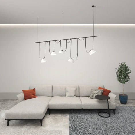 Трековый светильник 48V Denkirs Belty Flow DK5561-WH+BK (LED)