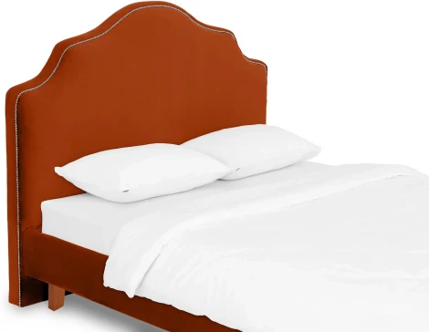 Кровать Queen II Victoria L 1600 ОГОГО (арт.663243), (Ткань/Оранжевый)