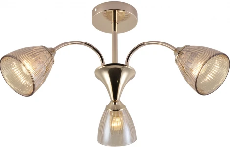 Потолочная люстра на штанге Escada Amelia 1129/3P 3x60Вт E27, металл/стекло, золото (220V)