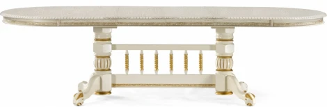 Стол деревянный Woodville Кантри крем с золотой патиной арт.615214