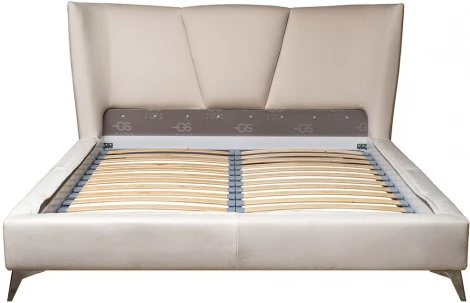 Кровать Siena без мех.велюр кремовый Colt1008 199*222*116см Garda Decor