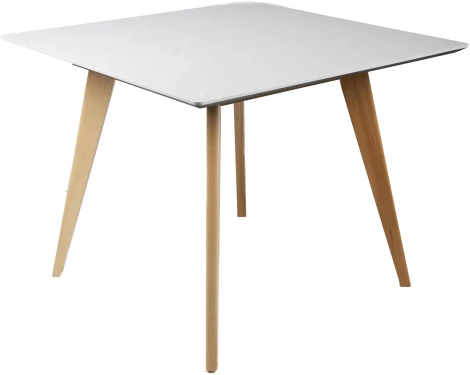 Стол R-Home Лунд квадратный 860*860 Мрамор Бьянко