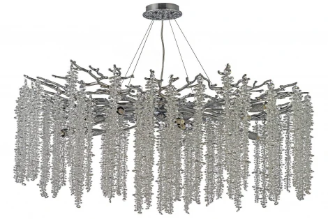 Подвесная люстра хрустальная Dio D`arte Tavenna Nickel Tavenna H 1.5.100.100 N (220V, на тросе)