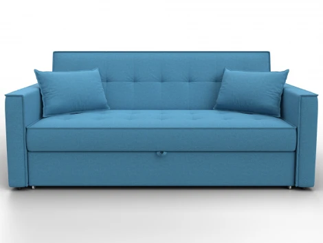 Диван прямой Лига-104 (160) (ЛДСП,Брус,Фанера,Рогожка/Голубой) Лига Диванов 134877