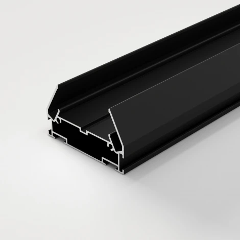 Алюминиевый профиль для монтажа в натяжной потолок однофазного шинопровода черный 2м Basic System Elektrostandard 85234/00