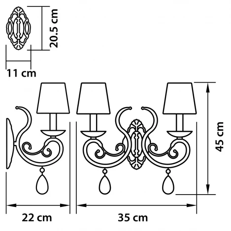 Бра Osgona Ricerco 693624 (220V, подвески)