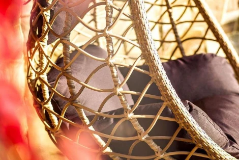 Плетеное подвесное кресло AURA Brown