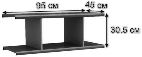 Полка для стеллажа R-Home Loft_Дуб натур