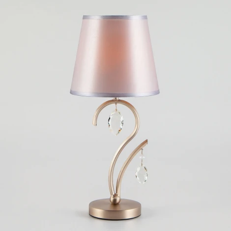 Интерьерная настольная лампа Eurosvet Aurelia 01059/1 сатин-никель/прозрачный хрусталь Strotskis