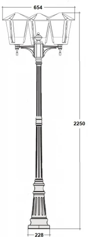 Наземный фонарь IP54 Oasis Light SEUL 11259SB Bl (220V, фонарь)
