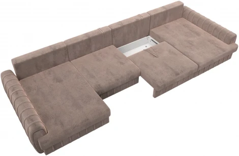 Диван П-образный Лига-057 НПБ Лонг Лига Диванов (Велюр) арт.129333