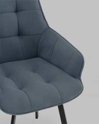 Стул Амальри велюр серо-синий Stool Group арт.УТ000041361