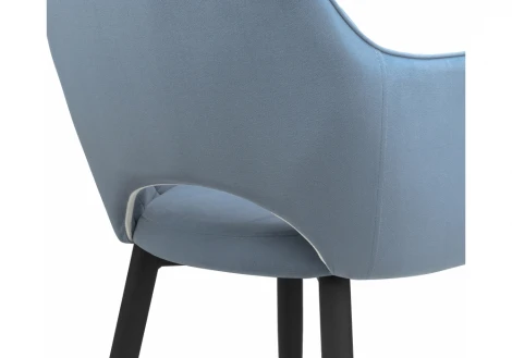 Обеденный стул на металлокаркасе Woodville Vener light blue 11705