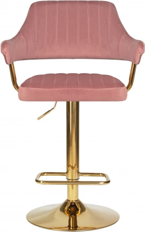 Стул барный DOBRIN CHARLY GOLD (розовый велюр (MJ9-32)) 5019_Golden-LM 5019_Golden-LM, цвет сиденья розовый (MJ9-32), основания золото