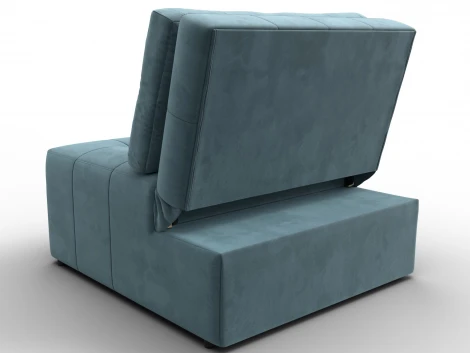 Кресло-кровать Лига-107 (80) (ЛДСП,Брус,Фанера,Велюр/Бирюзовый) Лига Диванов 134896