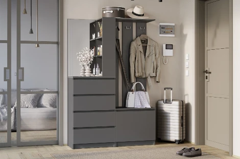 Прихожая БТС Симпл ПР-04, графит