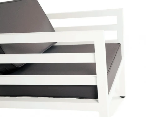 Кресло интерьерное, каркас из алюминия 4SIS Глория GLO-A-1-001 White