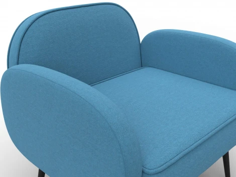 Кресло Лига-086 (Фанера/Металл/Рогожка/Голубой) Лига Диванов 132430