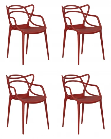Набор 4 шт Стул обеденный DOBRIN MASTERS (кирпичный (R-05)) LMZL-PP601-N_P-R-05