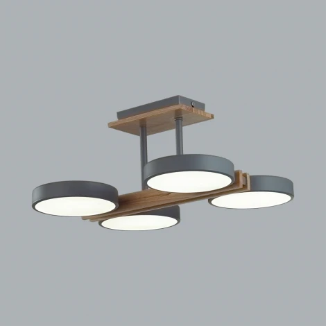 Потолочная люстра на штанге Lumion Plato 8031/72CL серый, дерево/металл, акрил LED 108W 3000-6000К 220V