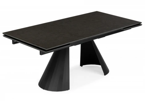 Керамический стол Шелтон 180(260)x90 massa ink gray / черный 621512