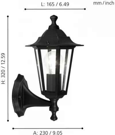 Настенный фонарь уличный Eglo Laterna 4 22468