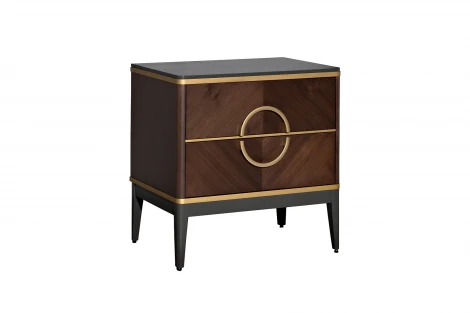 151SV-10001 Тумба прикроватная шпон 2 ящика 60*60*40см Garda Decor