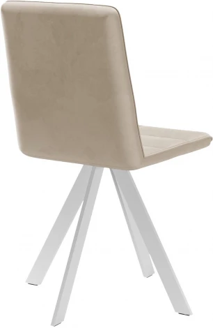 Стул DikLine 230 поворотный B03 BEIGE, ножки белые арт.00-00066552