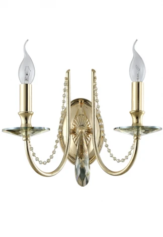 Бра Crystal Lux Victoria AP2 GOLD/AMBER