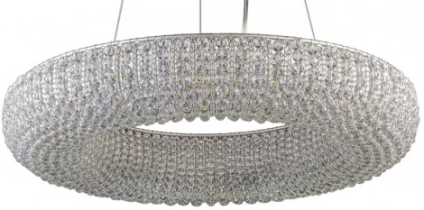 Подвесной светильник L'Arte Luce Crystal Halo L27806.32 silver (220V, хрусталь, на тросе, кольцо)