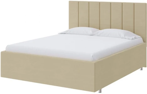 PROxSON Кровать Modern Large (Ткань: Велюр Forest 4 Бежевый) 90x200