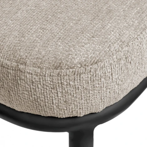 Стул Bradexhome Lucas 2 латте шенилл с чёрными ножками