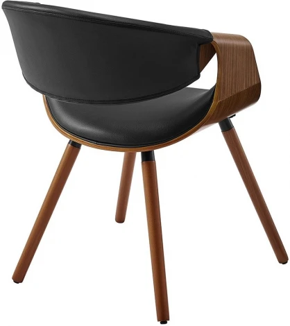 Стул ESF JY1829 черный PU/орех/Экокожа,Шпон,Массив дерева