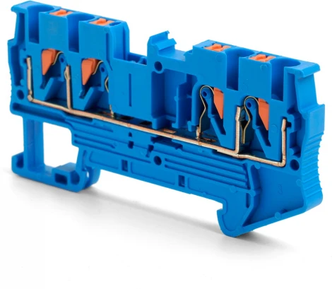 Зажим пружинный 4-х проводной проходной Stekker 49253