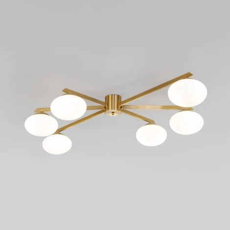 Потолочная люстра Eurosvet Opaline 70220/6 латунь (шар)