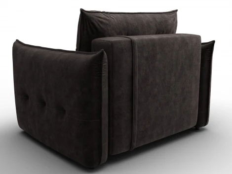 Кресло Лига-100 НПБ (ДСП,Фанера,Велюр/Коричневый) Лига Диванов 136993