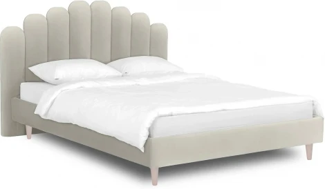 Кровать Queen II Sharlotta L 1600 ОГОГО (арт.577183), (Ткань/Белый)