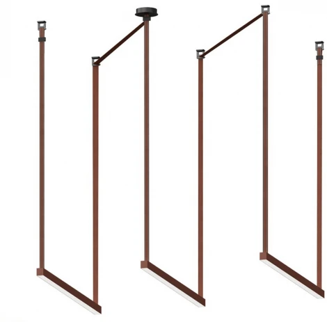 Комплект ременной трековой системы Kink Light Сатори 6421-1K,06 терракотовый Led 3*15W (48V)