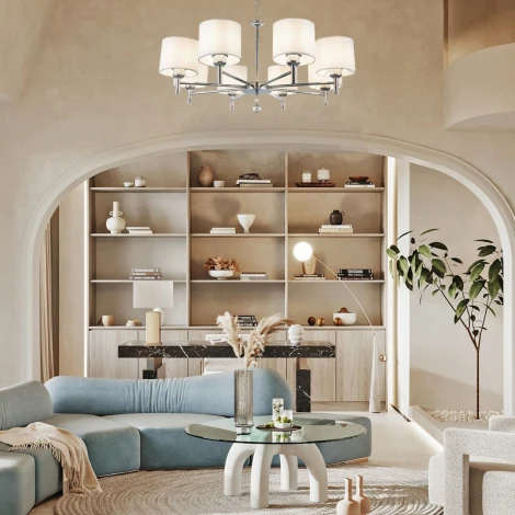 Подвесная люстра Arte Milano Amalfi-2756 332756/8 CR (220V, подвески, на цепи)