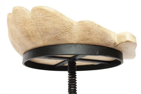 Стул Secret De Maison SHELL STOOL ( mod. MA-1678) натуральный/white wash +черный/black (дерево манго/металл)