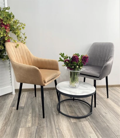 Стул Роден Blitz 16 Серый, велюр/черный каркас