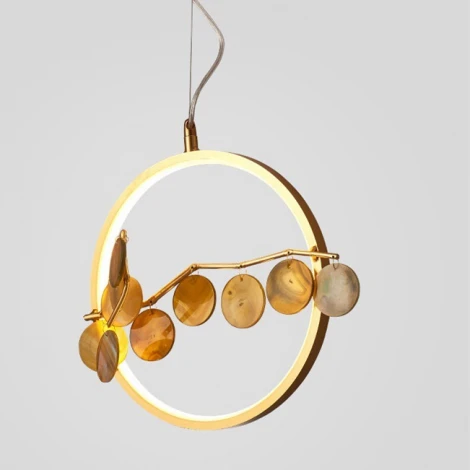 Подвесной светильник Agate 10 Multicolour D60 By ImperiumLoft Agate-1001 (LED, 220V, на тросе, кольцо)