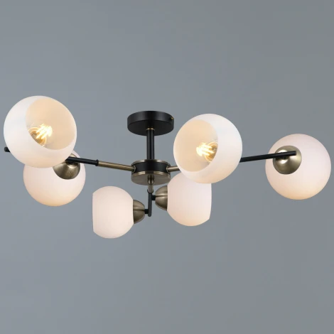 Потолочная люстра на штанге ILLUMICO IL0469-6CSQ-24 BK AB LIBRA (220V)