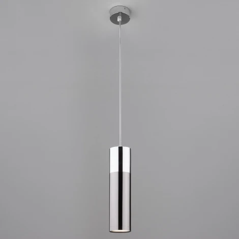 Подвесной светильник Eurosvet Double Topper 50135/1 LED хром/черный жемчуг (220V, на проводе)
